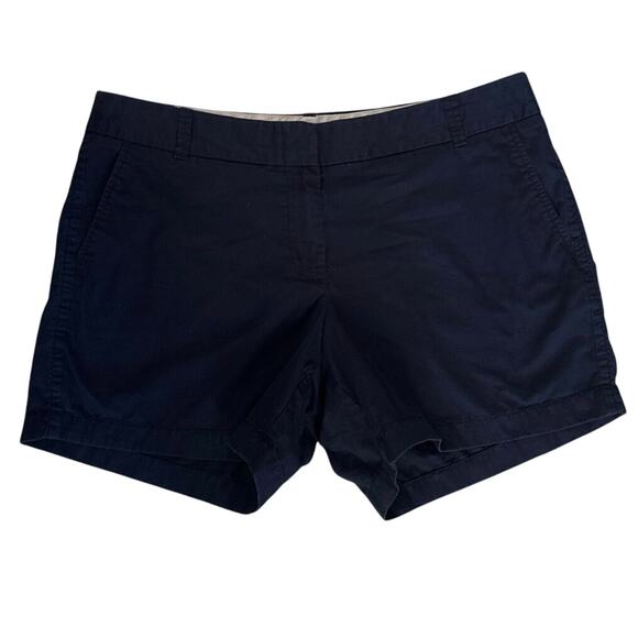 J.Crew Pants - J Crew Size 12 Chino Shorts 100% Cotton Broken In Navy Blue Preppy 5” Inseam